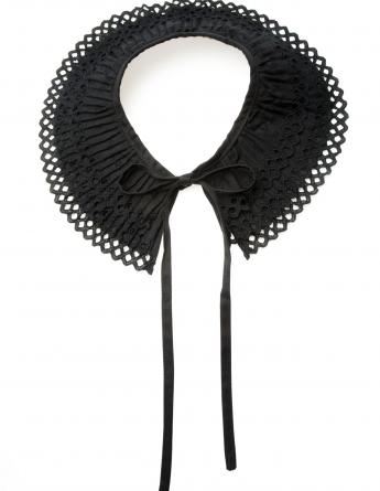 Victorian Broderie Collar Black