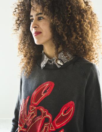 Salt and Pepper Vlisco Collar